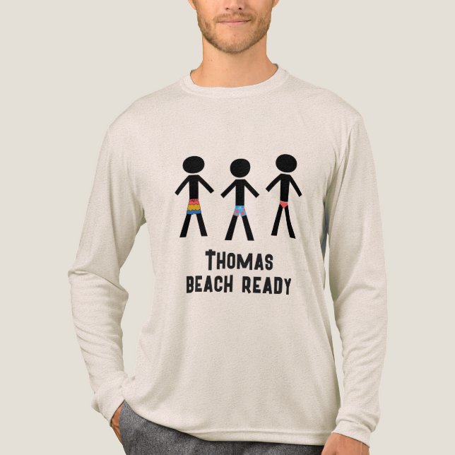 Beach Ready - Drei gedeckte Typ Tri-Blend Shirt (Vorderseite)