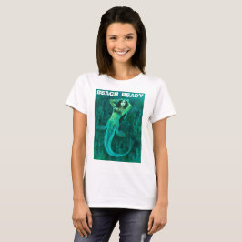 Beach Ready Vintage Meerjungfrau Frauen T - Shirt