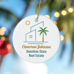 Beach Real Anwesen Company Niedlich Custom Christm Keramik Ornament