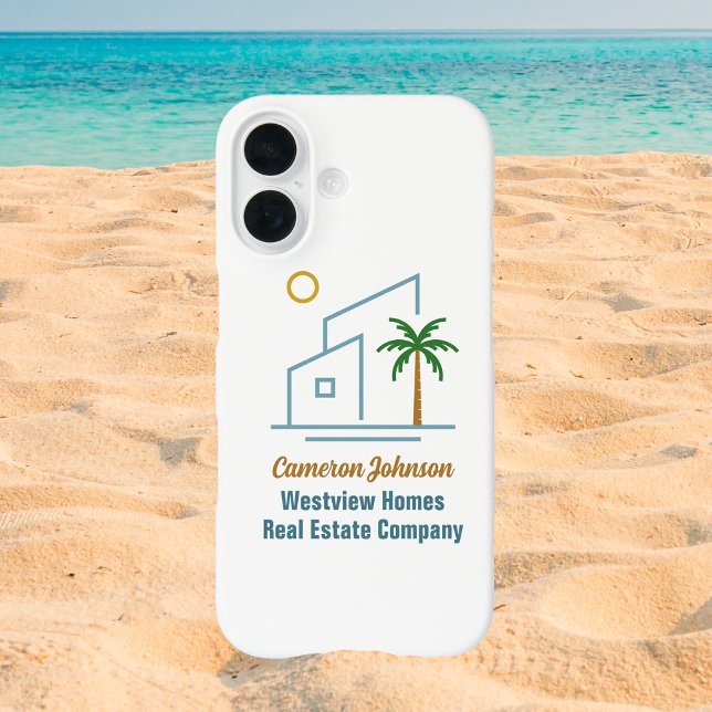 Beach Real Estate Company Custom Coastal Realtor iPhone 16 Hülle (Von Creator hochgeladen)
