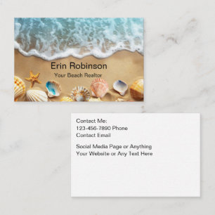 Beach Realtor Coastal Business Cards Visitenkarte