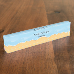 Beach Realtor Theme Namensplakette