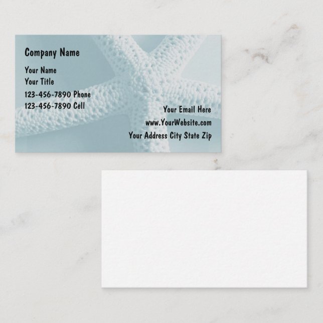 Beach Realty Business Cards Visitenkarte (Vorne/Hinten)