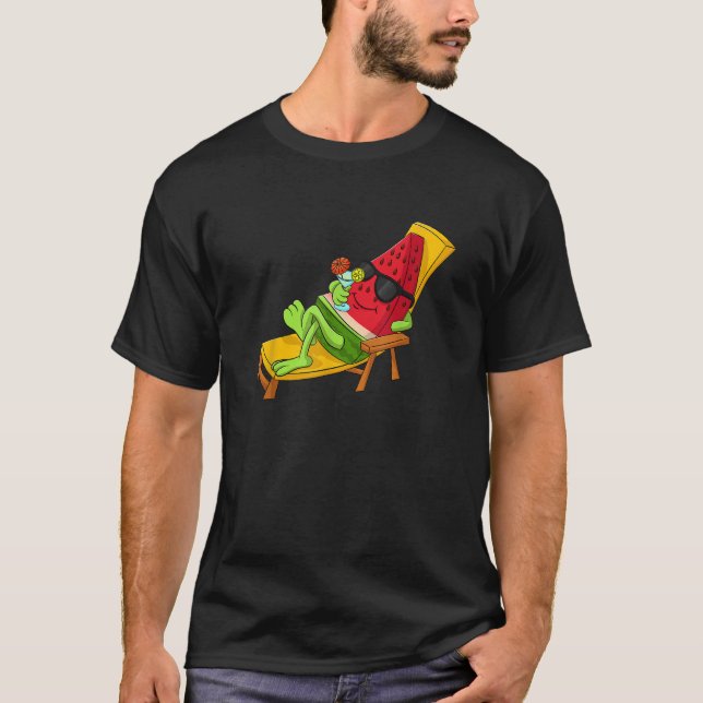 Beach Resting Watermelon   Women Water Fruit Love T-Shirt (Vorderseite)
