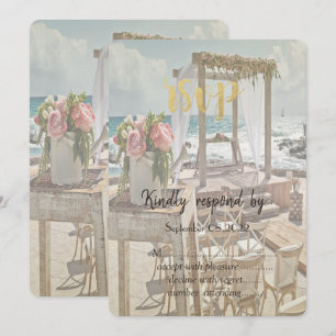 Beach Retro Hochzeitsblumenstrasse UAWG Einladung