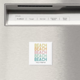Beach Retro Letting Vintag Holiday Summer Magnet