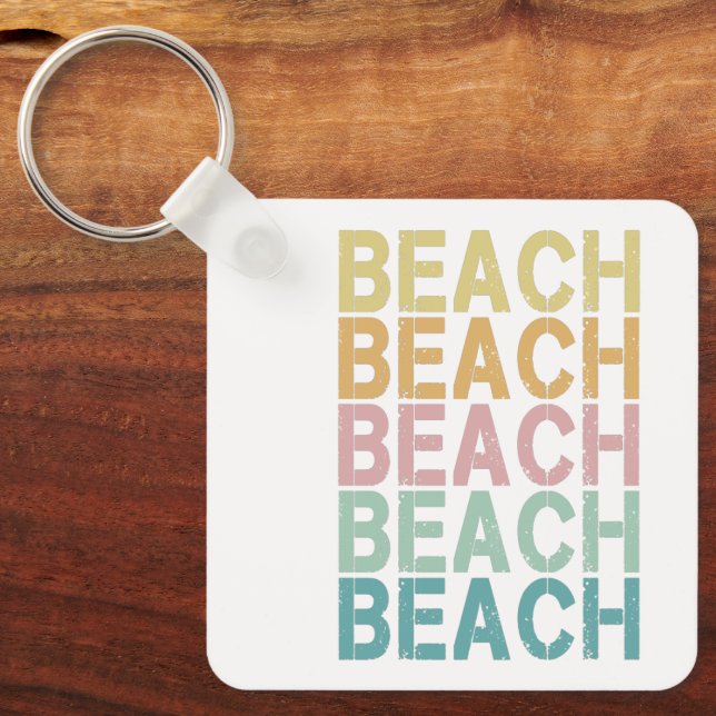 Beach Retro Letting Vintag Holiday Summer Schlüsselanhänger (Vorderseite)