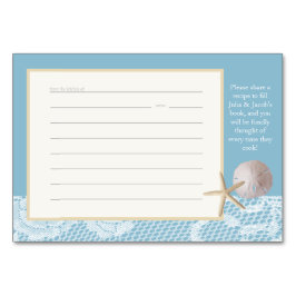 Beach Romance Rezept Card Blue Tischnummer