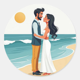Beach Romance Sticker