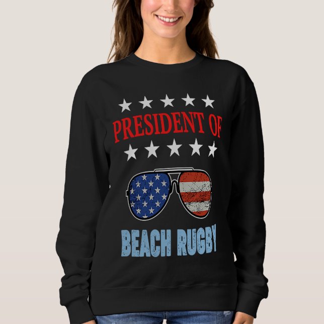 Beach Rugby Accessories  USA Flag Beach Saying Sweatshirt (Vorderseite)