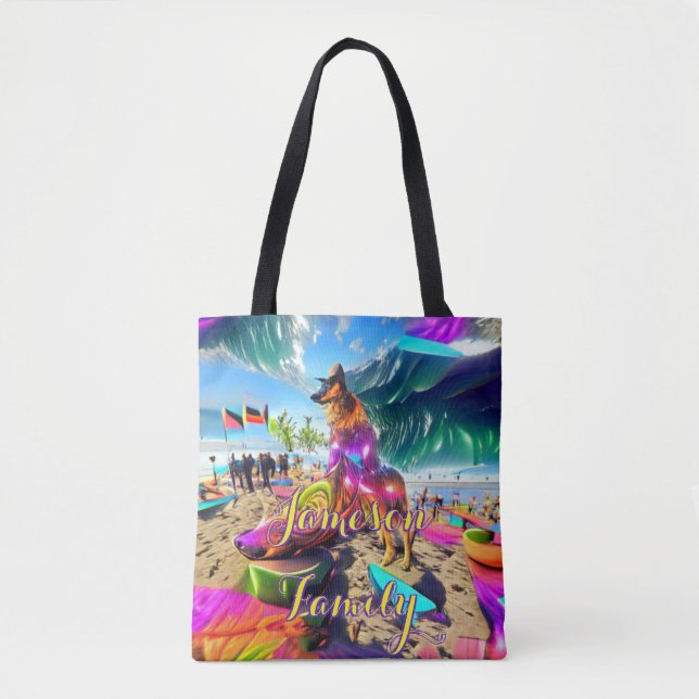 Beach Sac fourre-tout Famille Berger Allemand Chie (Devant)
