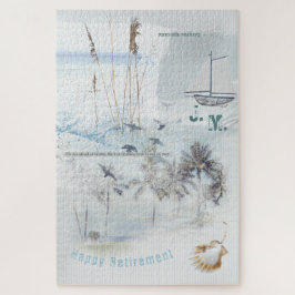 Beach Sand and Sea Collage Happy Retirement