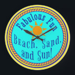BEACH, SAND, AND SUN!  FABULOUS FUN SUNNY PARTY  GROßE WANDUHR<br><div class="desc">Ready for the BEACH? You are just in time to get this Fabulous Fun BEACH SAND AND SUN design on Zazzle products! Remember Gifts you need and Special People who love warm sunny beach days. Don't forget to get something from VanOmmeren for yourself too! Bright colors are uplifting and desirable....</div>
