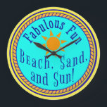 BEACH, SAND, AND SUN!  FABULOUS FUN SUNNY PARTY  GROßE WANDUHR<br><div class="desc">Ready for the BEACH? You are just in time to get this Fabulous Fun BEACH SAND AND SUN design on Zazzle products! Remember Gifts you need and Special People who love warm sunny beach days. Don't forget to get something from VanOmmeren for yourself too! Bright colors are uplifting and desirable....</div>