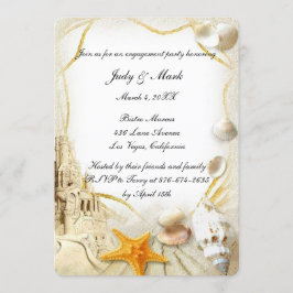 Beach Sand Castle Wedding Party Einladung