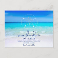 Beach Sand Dollar Hochzeit retten Datum Postkarte
