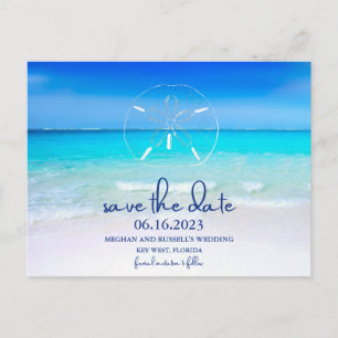 Beach Sand Dollar Hochzeit retten Datum Postkarte