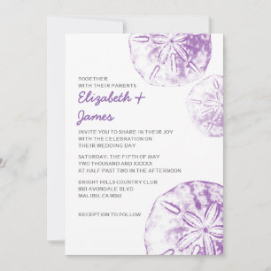 Beach Sand Dollar Wedding Invitations Einladung