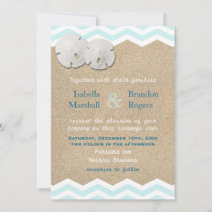 Beach Sand Dollars Hochzeitseinladung Einladung