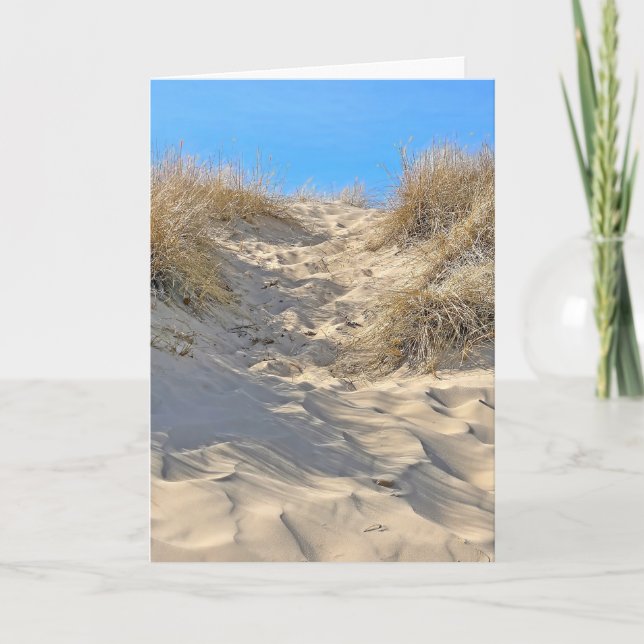 Beach Sand Dune Birthday Karte (Vorderseite)