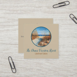 Beach Sand Dunes Coastal Miete Quadratische Visitenkarte