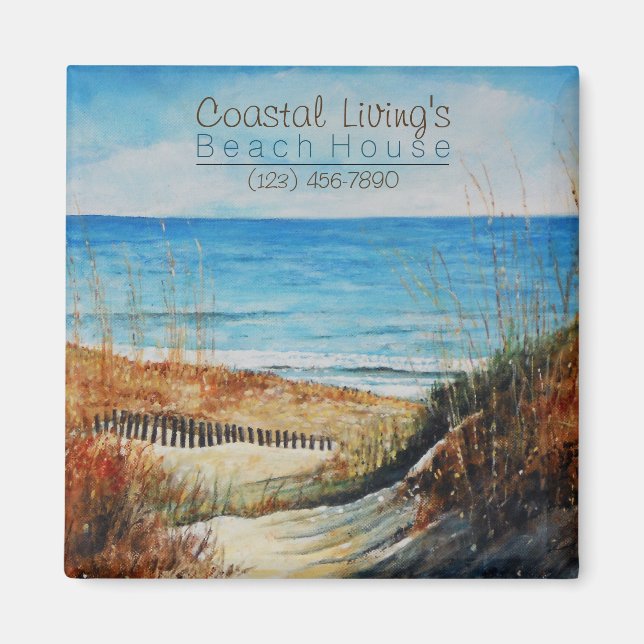 Beach Sand Dunes Vacation House Magnet (Vorne)