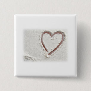 Beach Sand Heart Button