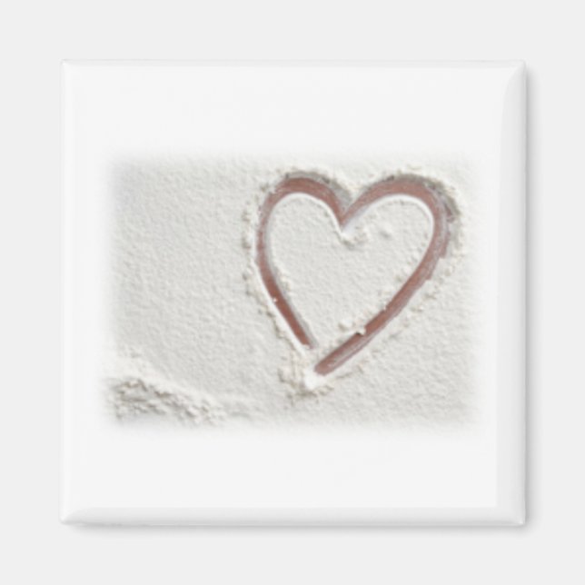 Beach Sand Heart Magnet (Vorne)
