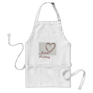 Beach Sand Heart Wedding Schürze