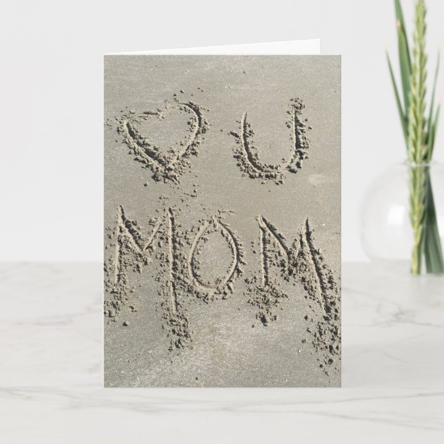 Beach Sand Mother Day Card Karte (Vorderseite)