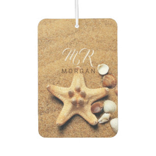 Beach Sand & Muscheln, Name der DIY und Monogramm Autolufterfrischer