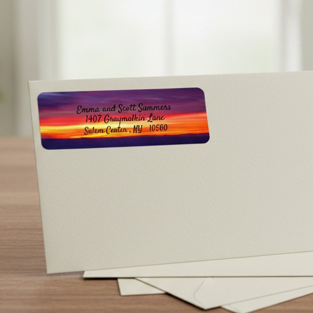 Beach Sand Ocean Sunset Sunrise Address Labels (Von Creator hochgeladen)