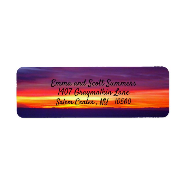 Beach Sand Ocean Sunset Sunrise Address Labels (Vorne)