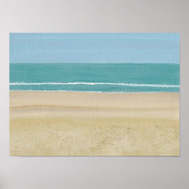 Beach Sand Ocean Szene auf Plakaten Poster (Vorne)