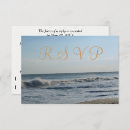 Beach Sand Ocean Waves Hochzeit RSVP