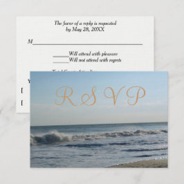 Beach Sand Ocean Waves Hochzeit RSVP Karte
