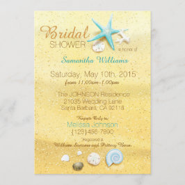 Beach Sand Seashell Beach Brautparty Einladung