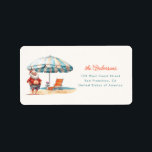 Beach Santa Christmas im Juli Party Adresse Adressaufkleber<br><div class="desc">Diese Weihnachtskollektion im Juli zeigt Aquarellbilder des Weihnachtsmanns am Strand mit coolem Regenschirm und lustigem Outfit. Machen Sie sich bereit, das ultimative Party im Sommer mit einer festlichen Drehung zu feiern! Unsere Weihnachtskollektion im Juli ist perfekt für Ihre GRILLEN verwandelt Retro Pool Party extravaganza. Mit wunderschönen Aquarellbildern erweckt es das...</div>