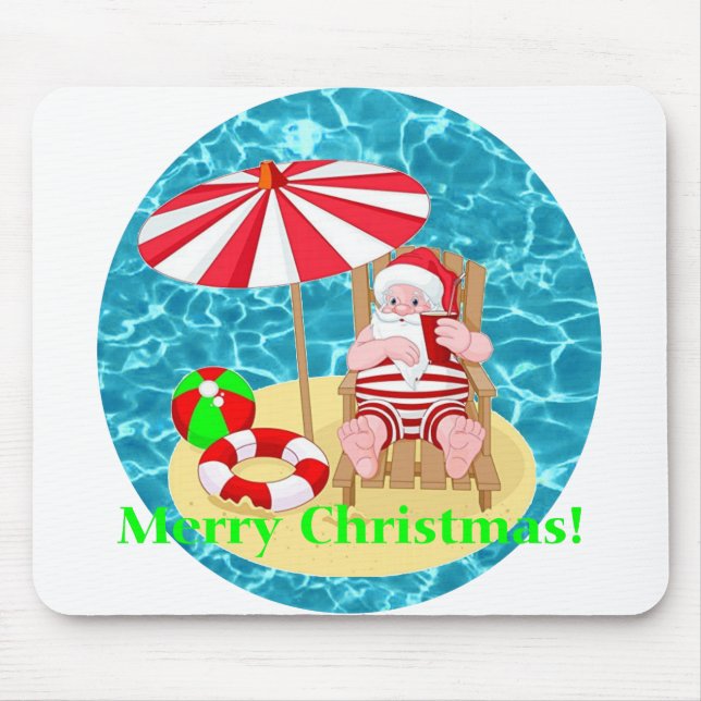 beach santa claus mousepad (Vorne)