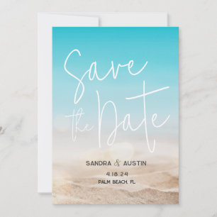 Beach "Save the Date" Einladung zur Hochzeit