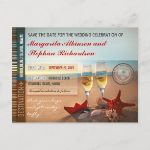 Beach Save the Date Postkarten