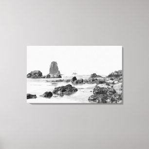Beach Scene at Cannon Beach, Oregon Fotografie Leinwanddruck
