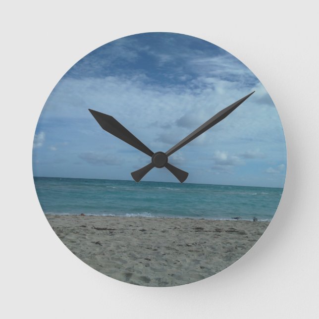 BEACH SCENE RUNDE WANDUHR (Vorderseite)