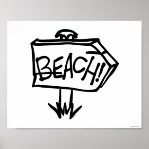 Beach-Schild Poster