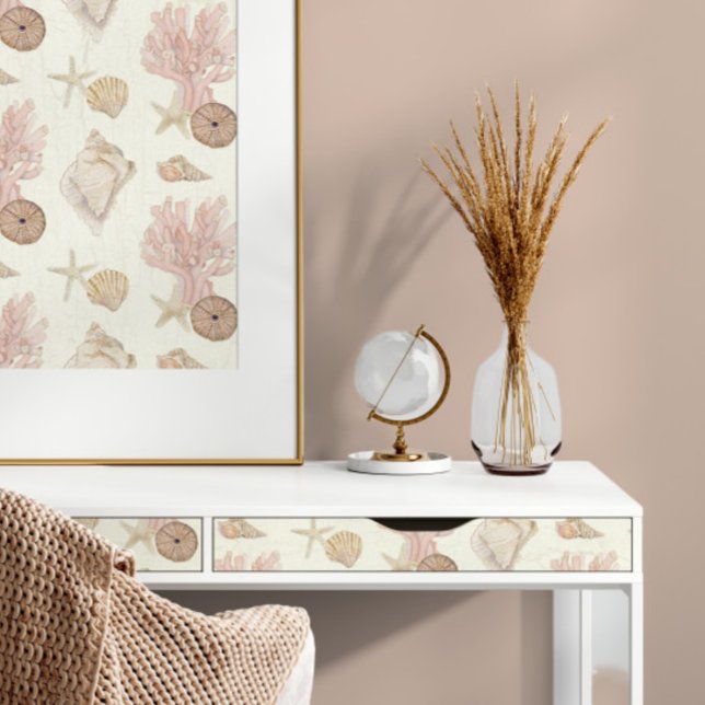 Beach Sea Life Cornflora Starfish Seashells Aquare Seidenpapier (Von Creator hochgeladen)