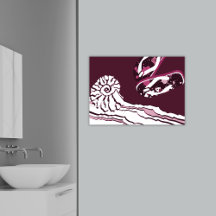 Beach Sea Pink Lila Spritzer Flip Flops Poster