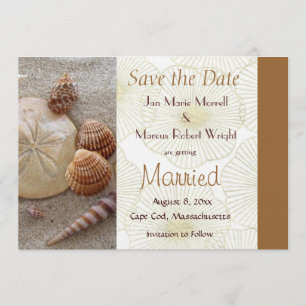 Beach Sea Shells Enregistrer la carte Date