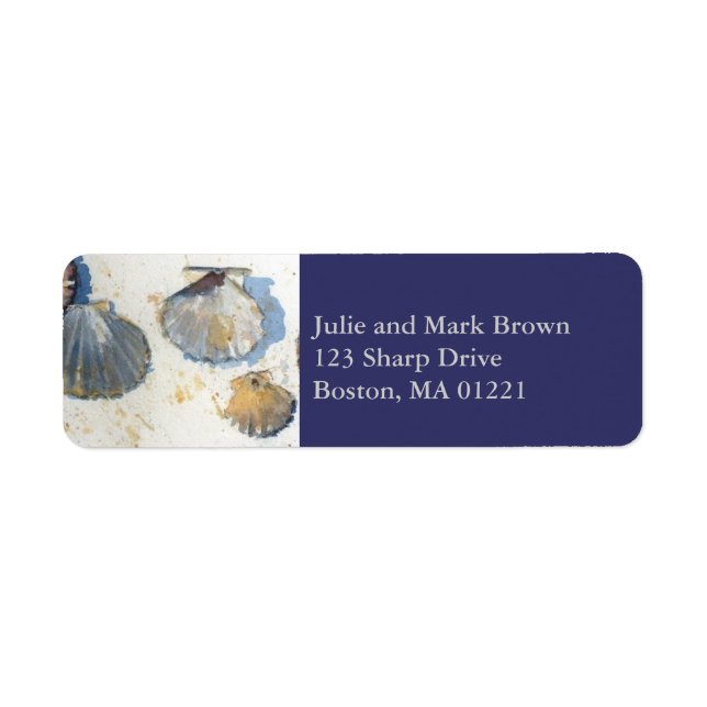 Beach Sea Shells Return Address Label (Vorne)
