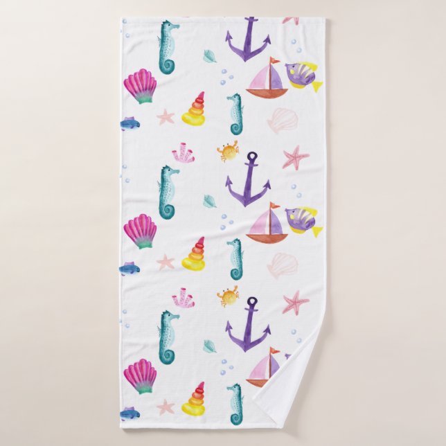 Beach Sea Side Summer Fun Novelty Badehandtuch (Badehandtuch)