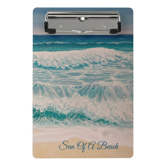 Beach Sea Surf Sonne eines Strandes Mini Klemmbrett (Vorderseite)